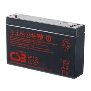 CSB蓄电池 6V7.2AH免维护可充电铅酸电池 GP672