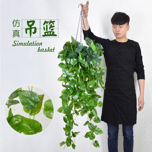 假花仿真壁挂植物吊兰客厅藤蔓装饰绿植仿真绿萝吊篮盆栽吊顶装饰
