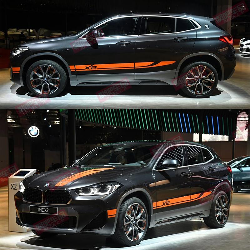 适用于宝马新款X2门边车贴X3 X4 X5X6汽车侧裙贴纸车身改装饰拉花