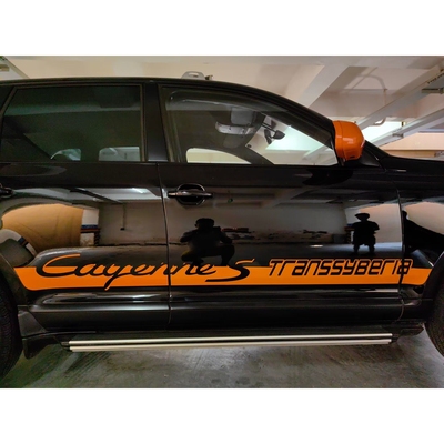 适用于保时捷卡宴车贴拉花CayenneS Coupe改装侧裙彩条装饰贴纸花