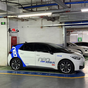 适用大众Id34个性定制C柱车身装饰拉花 高尔夫78空客A320neo车贴