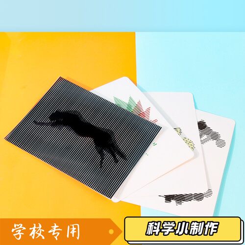 光栅动画莫尔条纹图卡片科学实验小制作diy材料包stem儿童小学S73