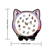 趣猫集猫猫叠叠拼图可爱猫咪手工木制异形带框益智玩具礼物解压女