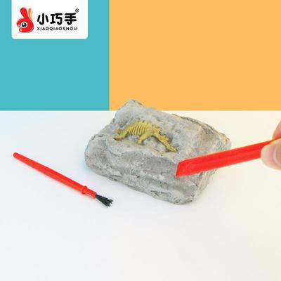 儿童拼装恐龙化石原石diy手工制作考古挖掘挖宝石的玩具矿石挖宝