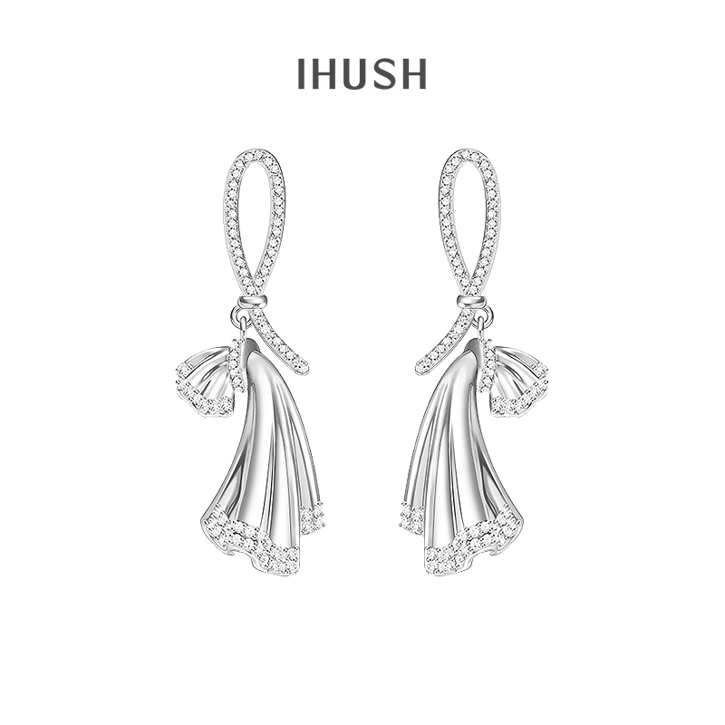 IHUSH裙摆对称耳环女耳饰