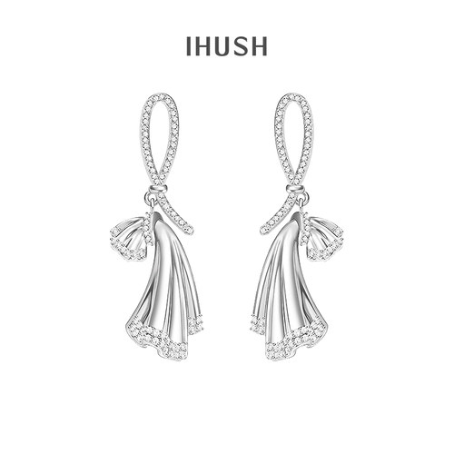 IHUSH裙摆对称耳环女耳饰