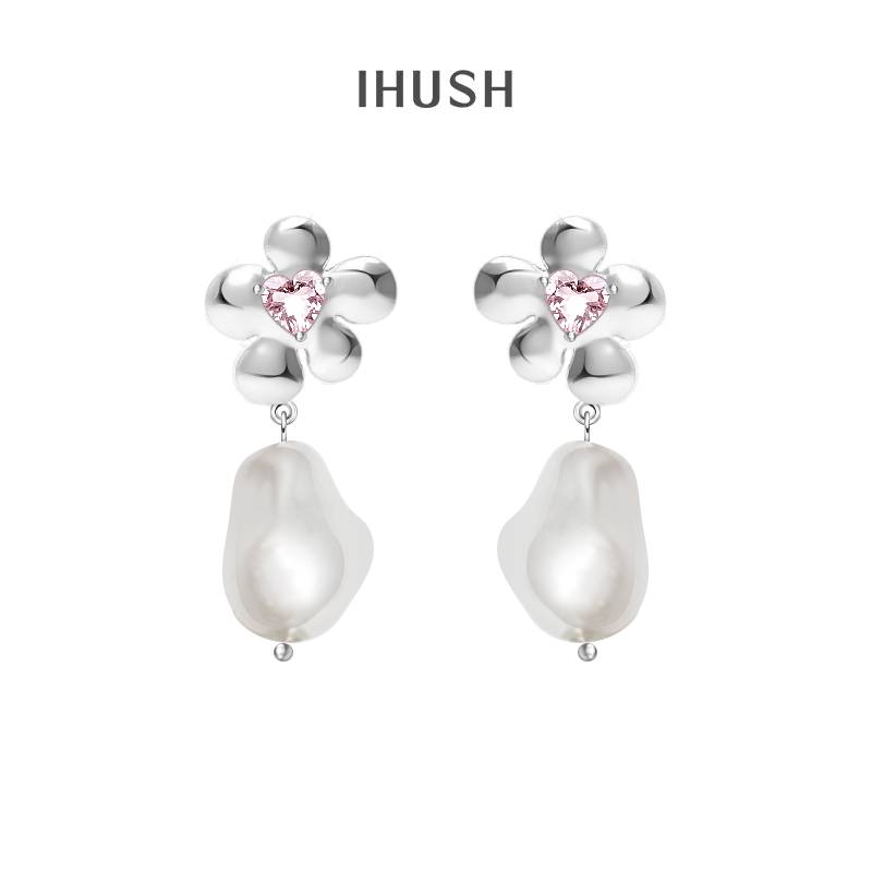IHUSH珍珠对称耳环女耳饰时尚
