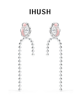 ihush/俏物悄语郁金香系列珠珠链对称耳环女耳饰原创情人节礼物