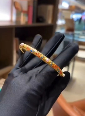 珐琅彩浮雕十里红妆系列锦鲤手环