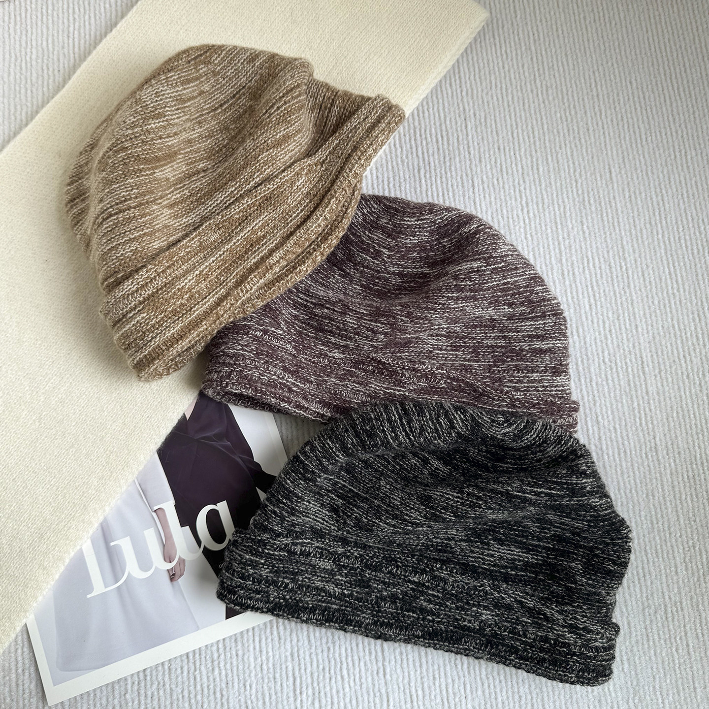 极简风松弛感羊毛针织堆堆帽女秋冬宽松毛线帽冷帽套头帽护耳帽潮,服饰配件/皮带/帽子/围巾,帽子,淘宝优惠券,粉丝福利购,淘宝优惠卷