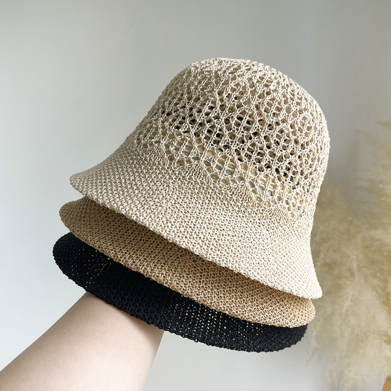 渔夫帽出游休闲透气棉麻水桶帽