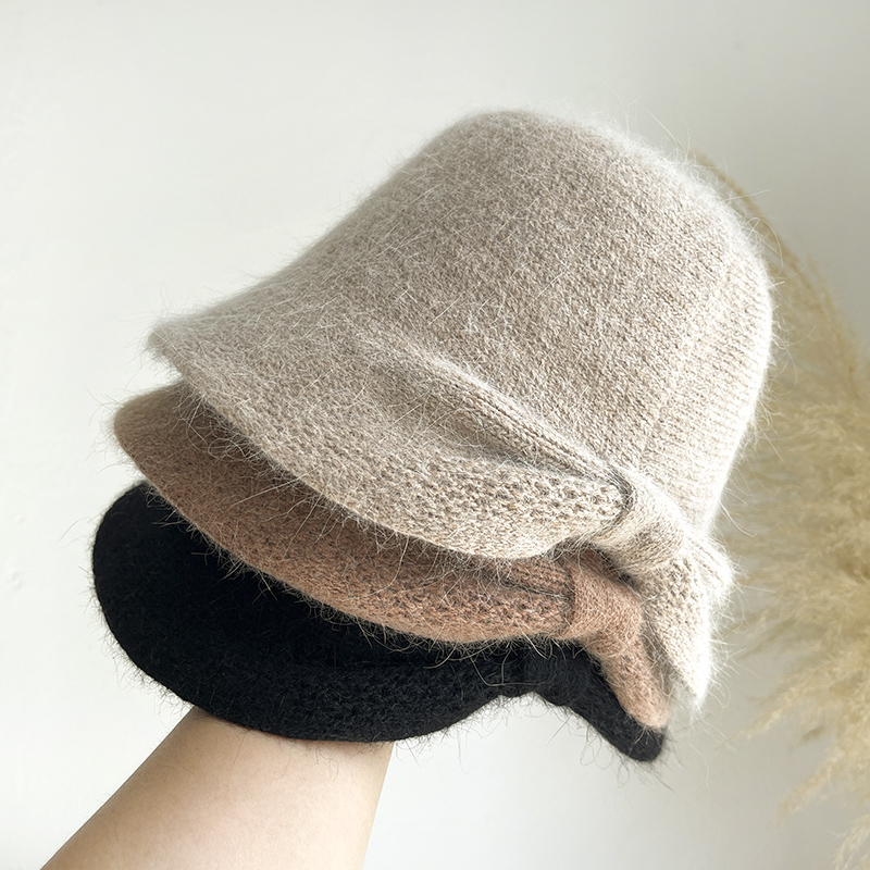 渔夫帽优雅秋冬保暖盆帽羊毛混纺