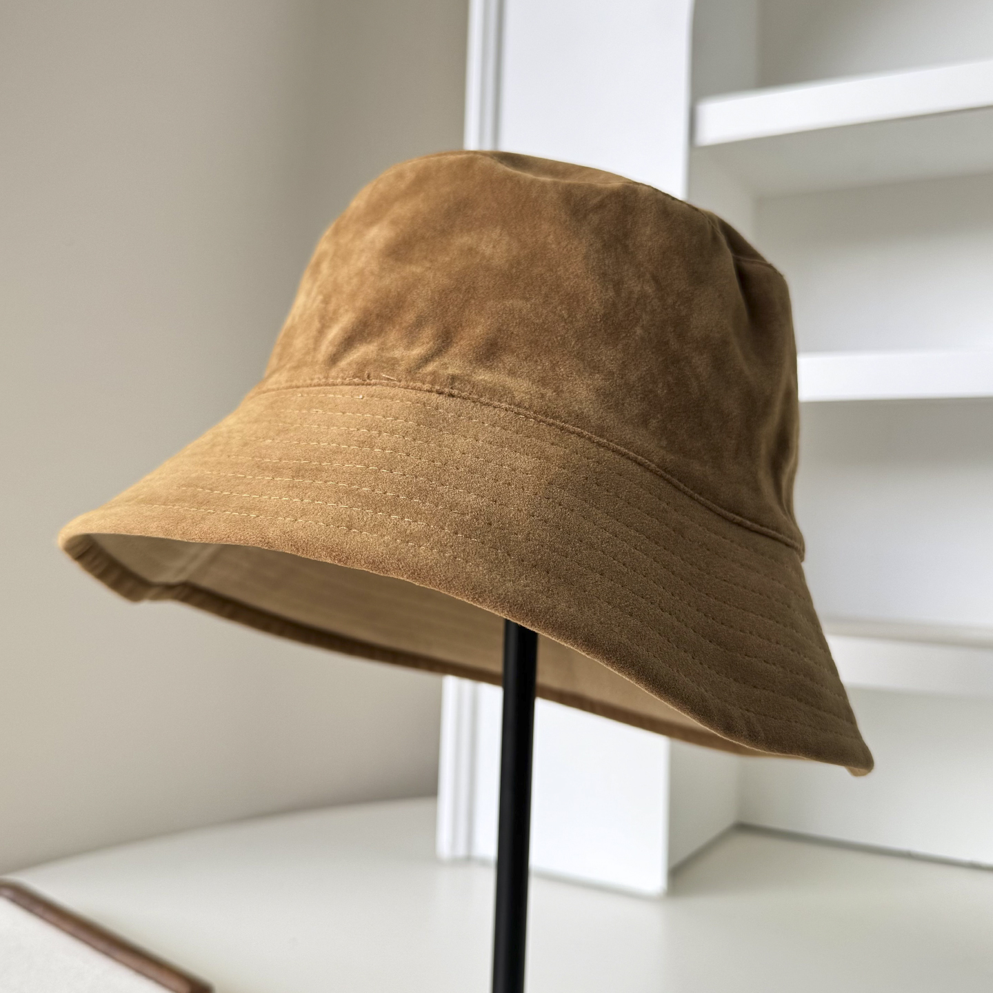 复古做旧牛仔渔夫帽女秋冬