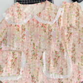 新款 女 甜美少女风娃娃领居家服套装 田园风花卉印花可外穿长袖 长裤