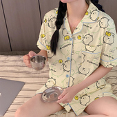 爆款 日系可爱卡通自嘲熊短袖 简约家居服 女款 2025夏季 短裤 睡衣套装
