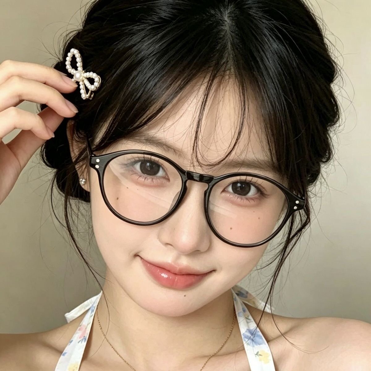 圆框黑色眼镜女超轻日杂风大框眼镜显瘦学生可爱眼镜近视可配度数