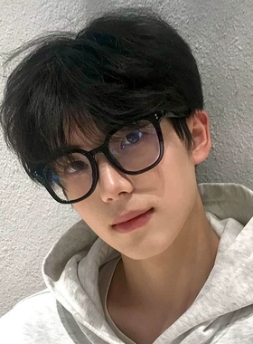 方形黑框眼镜男款近视可配度数潮流痞帅大框显脸小无度数平光镜女