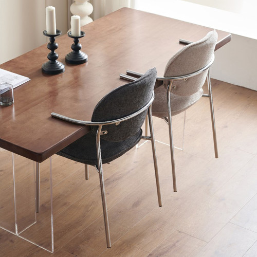 可悬挂餐椅扶手铁艺靠背椅子