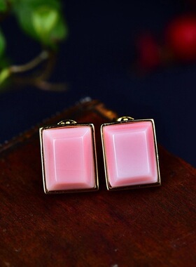 珠宝耳钉呆萌风纯银镀金女王贝