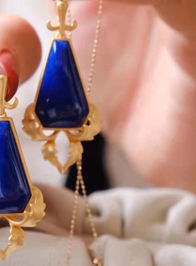 珠宝镀金镶嵌质感磨砂大气吊坠