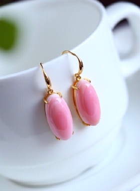 天然女皇贝 女神款耳坠   端庄典雅气息    925银镀金   港工艺