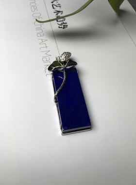 珠宝青金石方牌温柔风吊坠