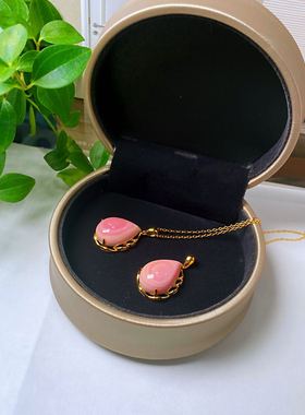 珠宝女皇贝水滴纯银精工胭脂螺