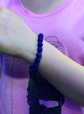 珠宝阿富汗手链雕刻天然青金石