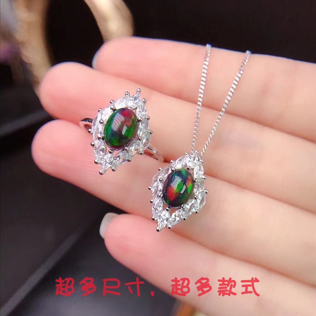 diy银饰菱形戒指吊坠