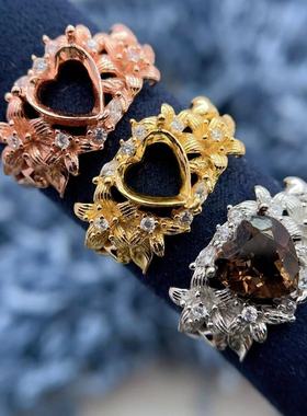 S925银托工厂戒指空托8*8多款式