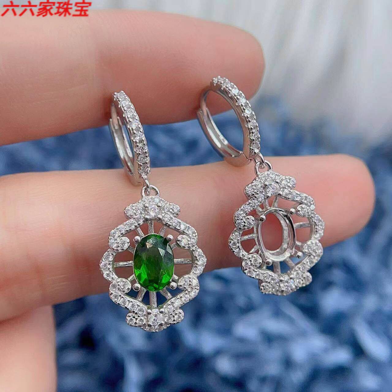 S925纯银耳坠5*7mm奢华耳扣款