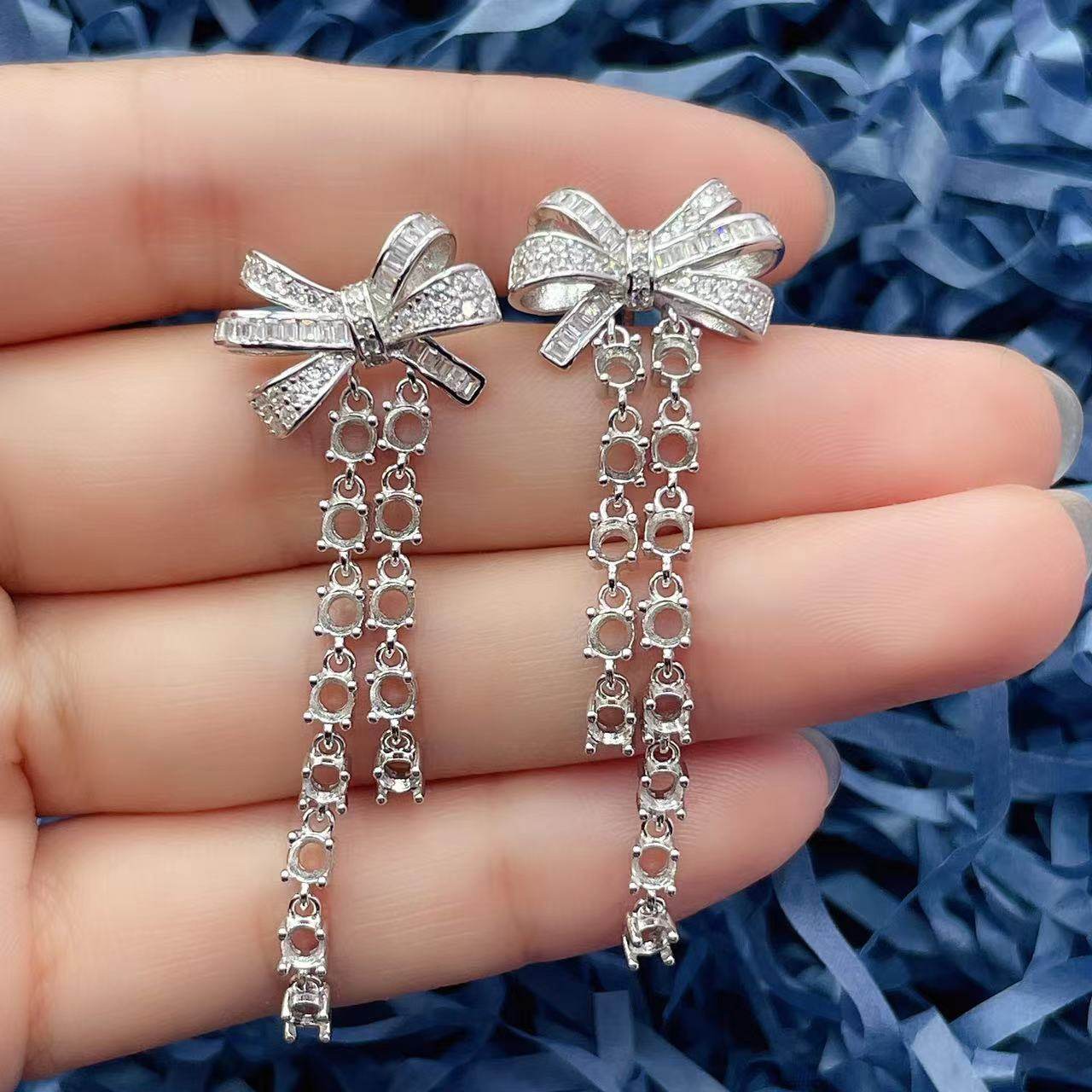 S925银托彩宝高端精致手工DIY