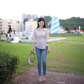 风花月 清纯性感小蓝裤