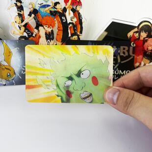 灵能百分百光栅卡小酒窝影山茂夫花泽辉气多人光变卡漫展物料收藏