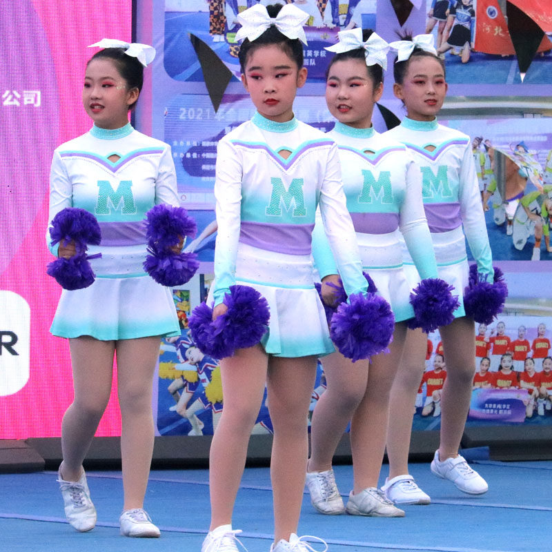 儿童拉拉操服装拉拉队服装健美操服装套装舞蹈服新款25学生团体女