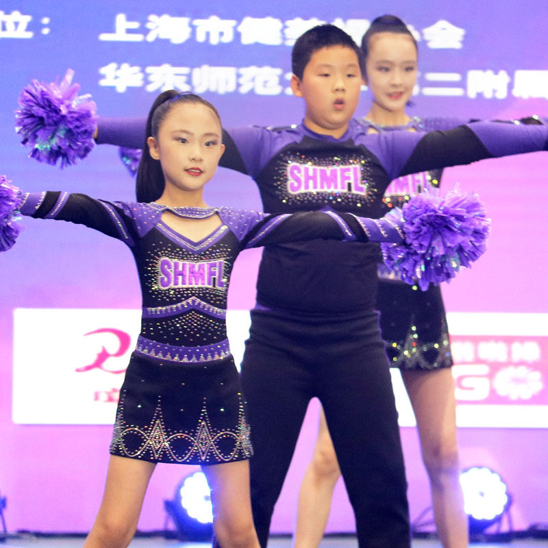 儿童啦啦操比赛服拉拉队服装健美操服装套装舞蹈服新款25学生女男