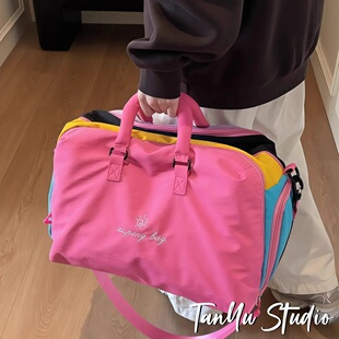 探屿短途旅行包轻便高颜值大容量ins小众可挂行李箱多巴胺行李袋