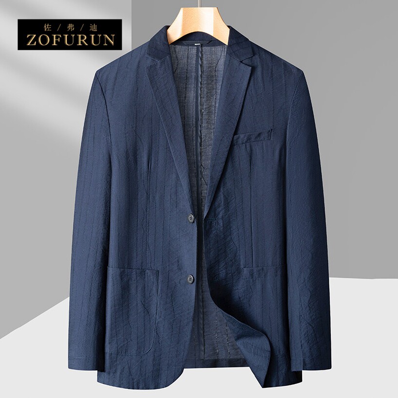 ZofuRun西装男春夏薄款小西服休闲单西便西商务防晒透气轻薄冰丝