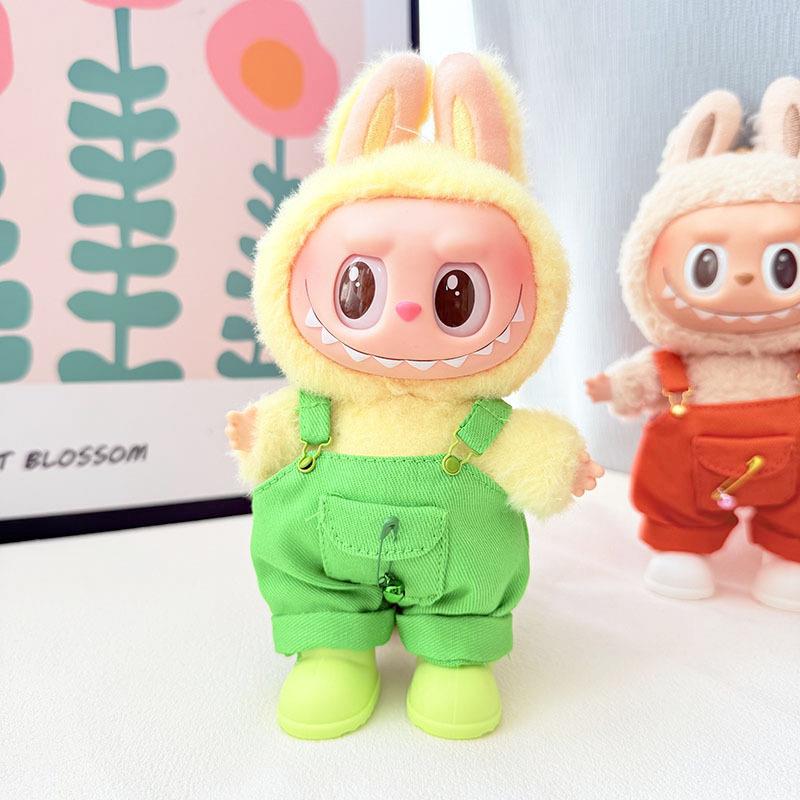 一二代钥匙扣Labubu衣服挂件拉布布娃衣阳光小工匠背带仅售衣服