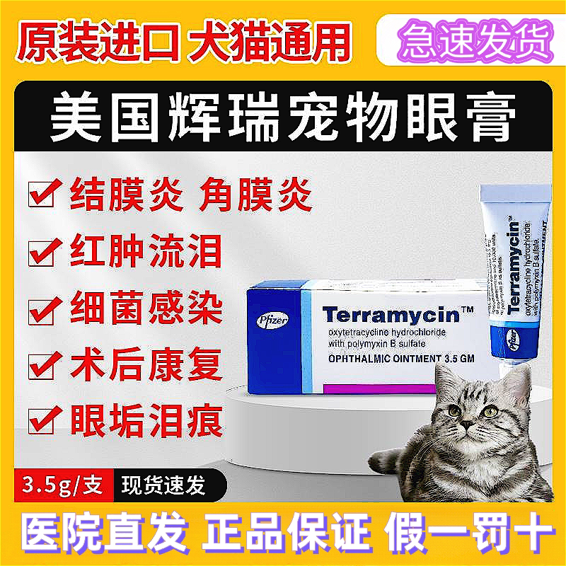 辉瑞进口眼膏眼结膜抗菌图片