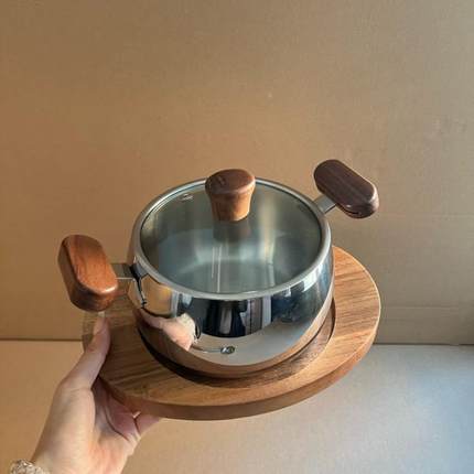 一人食316不锈钢泡面专用辅食锅小奶锅家用多用蒸煮一体汤锅蒸锅