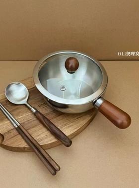 不锈钢304手柄泡面碗可加热个人专用碗学生宿舍拌饭面带盖家用碗