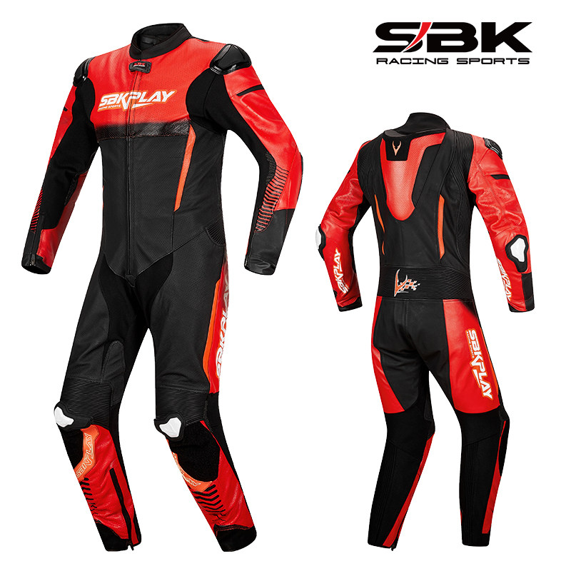 SBK连体皮衣赛车服摩托车骑行服赛道竞技机车服男防摔重机仿赛