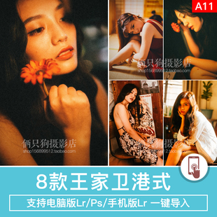 手机版lr预设港风人像调色Ps滤镜app网红ins胶片复古风王家卫电影