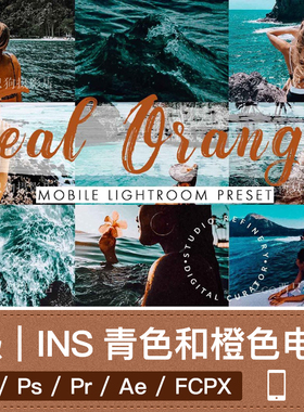 lightroom手机版LR预设pr视频lut青橙色电影人像ins调色ps滤镜app