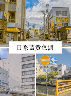 日系小清新蓝黄色调lightroom预设PR/FCPX达芬奇PS滤镜LUT手机LR