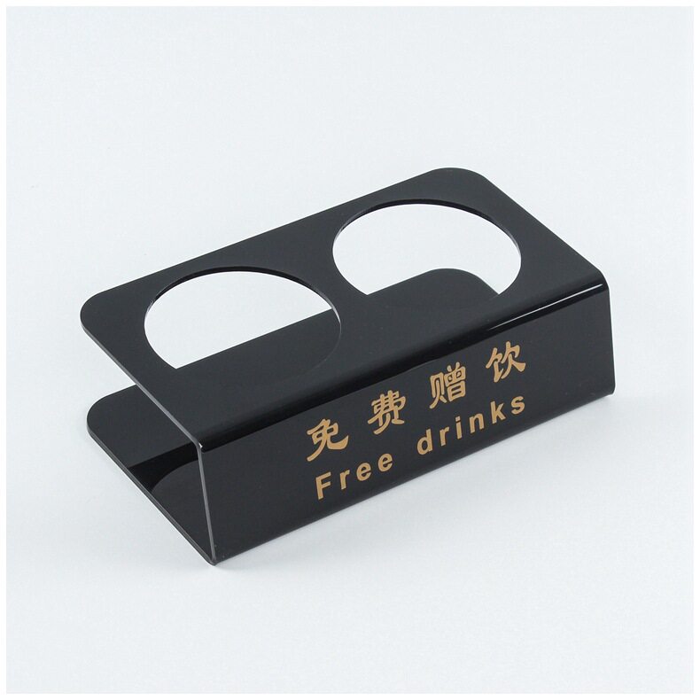 黑色亚克力展示架 酒水促销桌牌商场酒吧柜台饮料U型陈列架定制