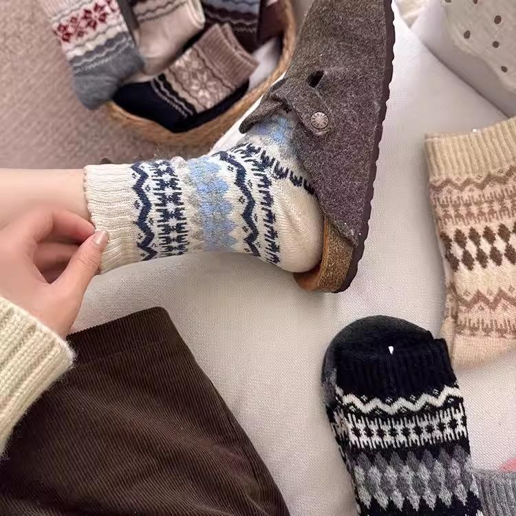 民族风百搭袜！美拉德费尔岛袜