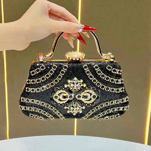 MissingYou时尚晚宴包镶钻手提包