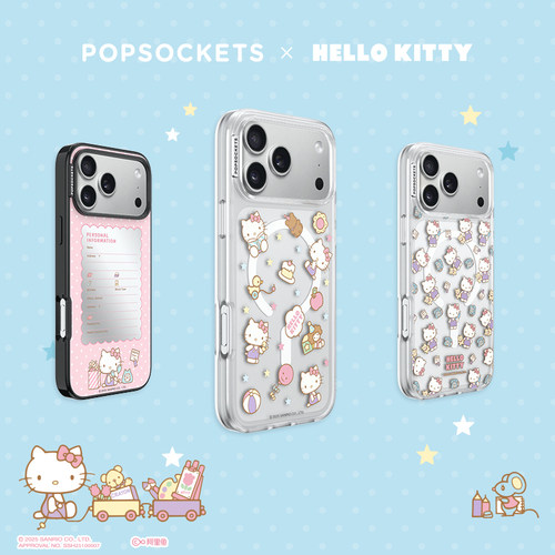 【白日梦手帐本·手机壳】PopSockets泡泡骚xHello Kitty系列磁吸防摔手机壳苹果iPhone17/16ProMax 可爱梦幻